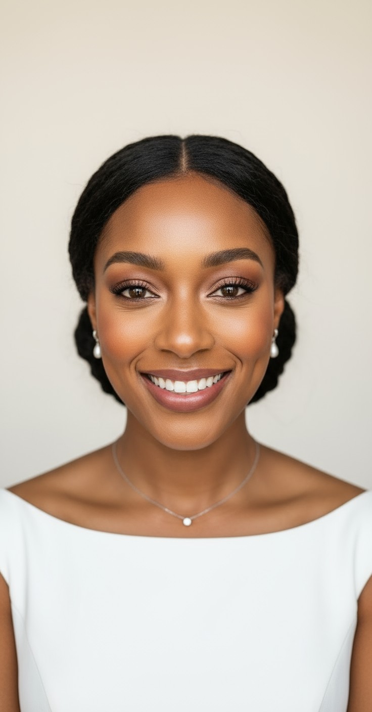 After Messy Low Bun Wedding Hair